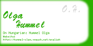 olga hummel business card